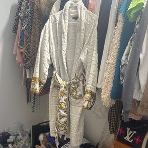 Versace White and Gold Women's Robe